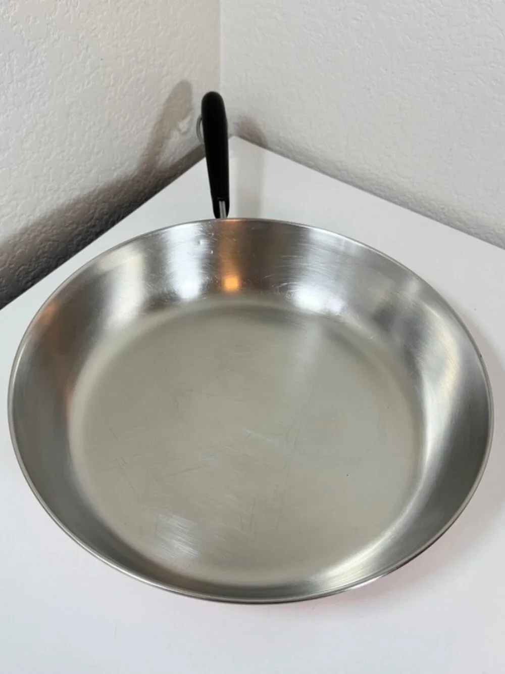 VTG Revere Ware Pre '68 12in Skillet Frying Pan Copper Clad Riverside *NO Lid
